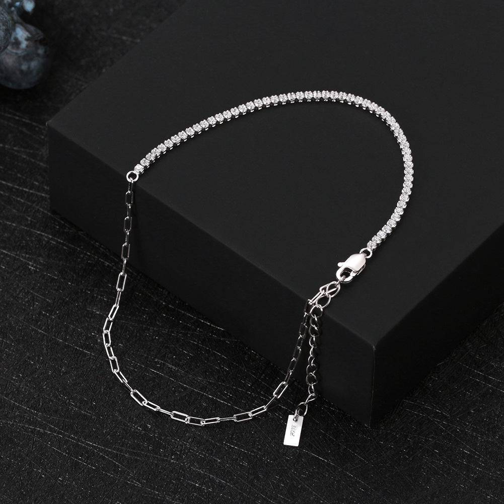 Platinum anklet on black box