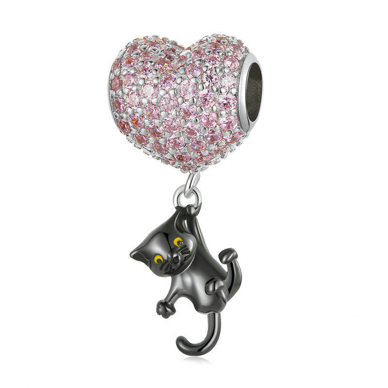 Heart Cat Balloon Charm