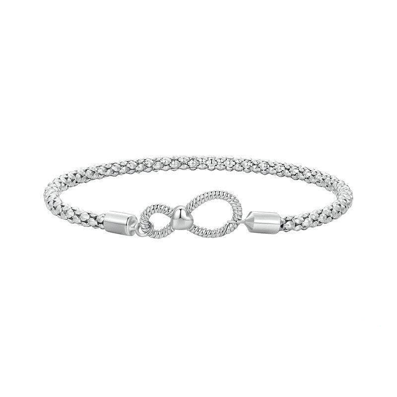 Infinity Knot Silver Bracelet with elegant design