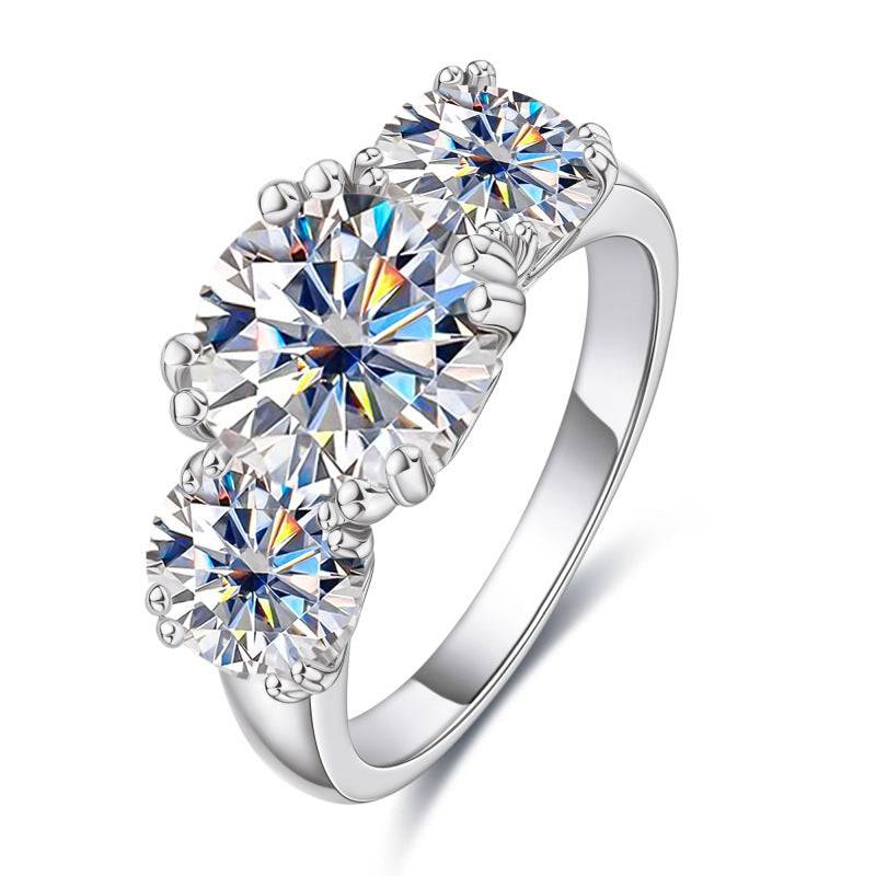 5 Karat D Color Moissanite Ring