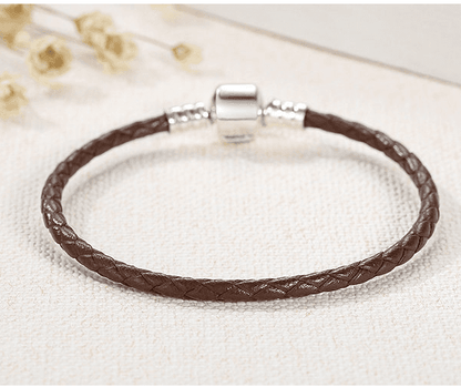 Silver Leather Rope BraceletBracelet