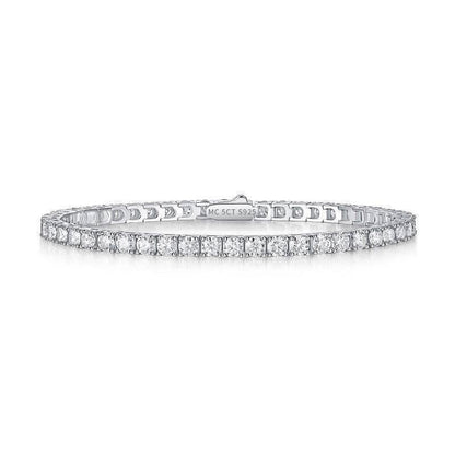 Elegant Moissanite Tennis Bracelet featuring radiant Moissanite stones set in sterling silver, perfect for affordable luxury jewelry.