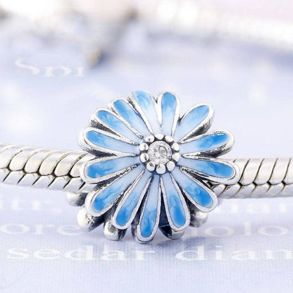 Blue Daisy Charm