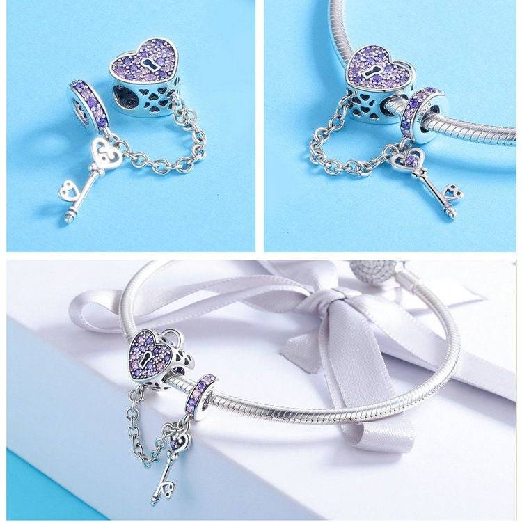 Heart Lock and Key Charmcharms